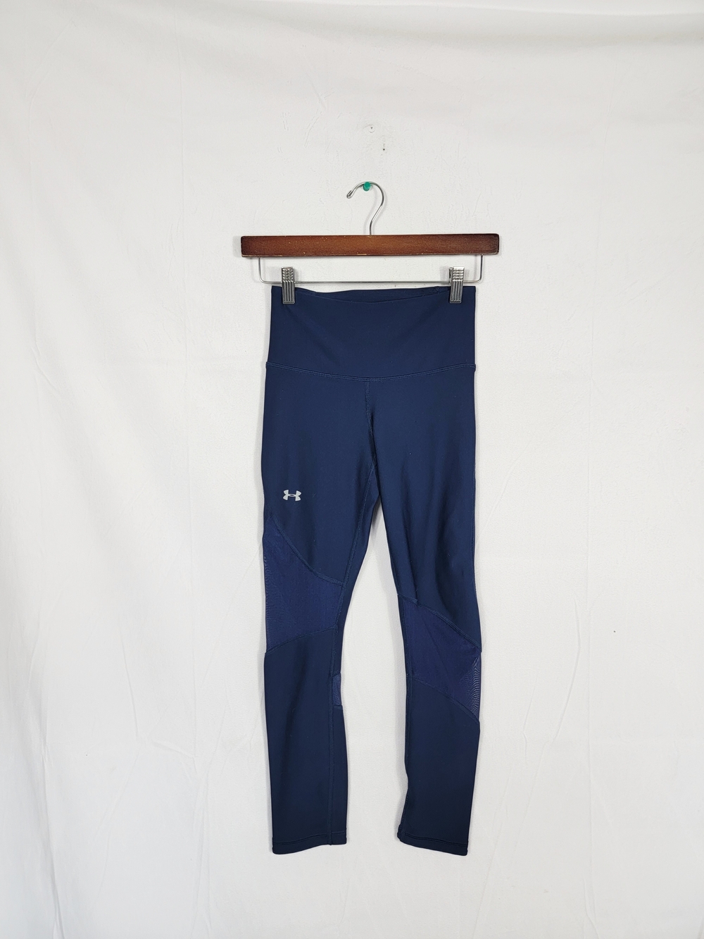 Women's XS Under Armour Women’s High-Rise Navy Performance Leggings